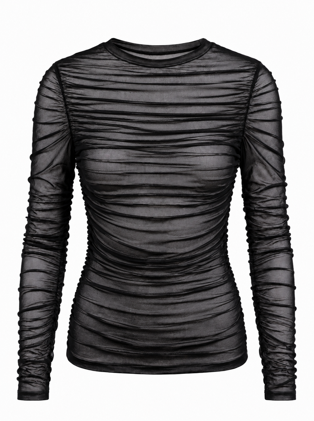 FOLDS Long Sleeve Schwarz Transparent (Women)