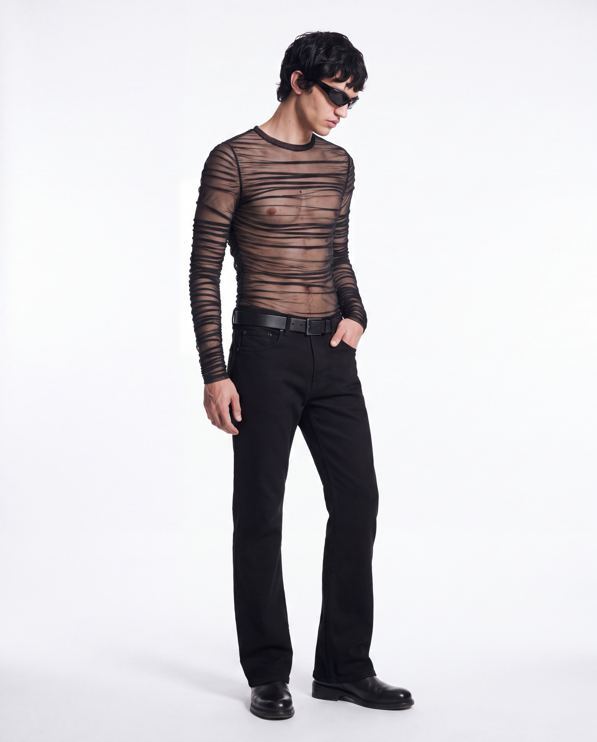 FOLDS Long Sleeve Schwarz Transparent (Men)