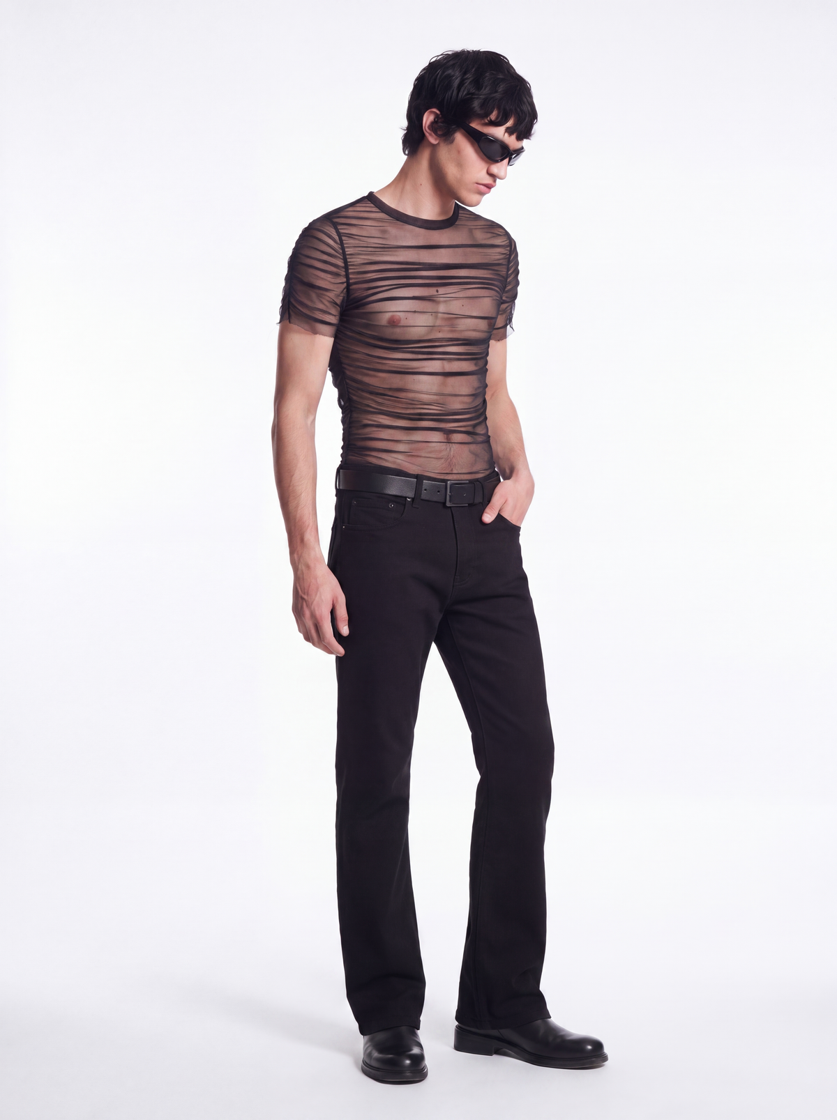 FOLDS T-Shirt Schwarz Transparent (Men)